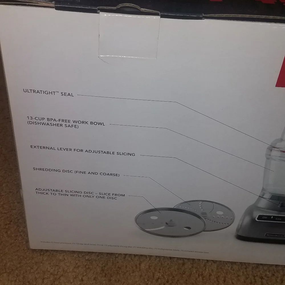 Kitchenaid  13 cup wide mouth food processor  new - Picture 2 of 3